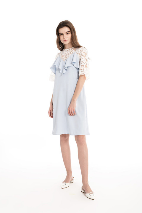 White/Blue Lichfield Dress