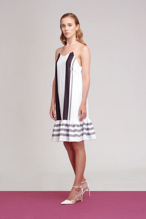 Black Stripes Indiana Dress