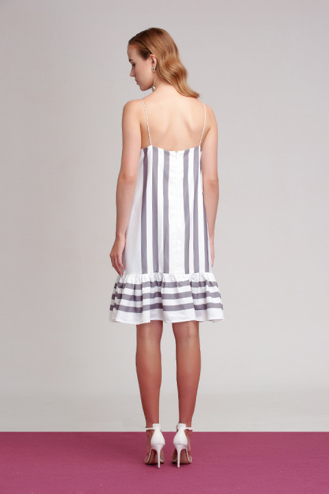 Black Stripes Indiana Dress