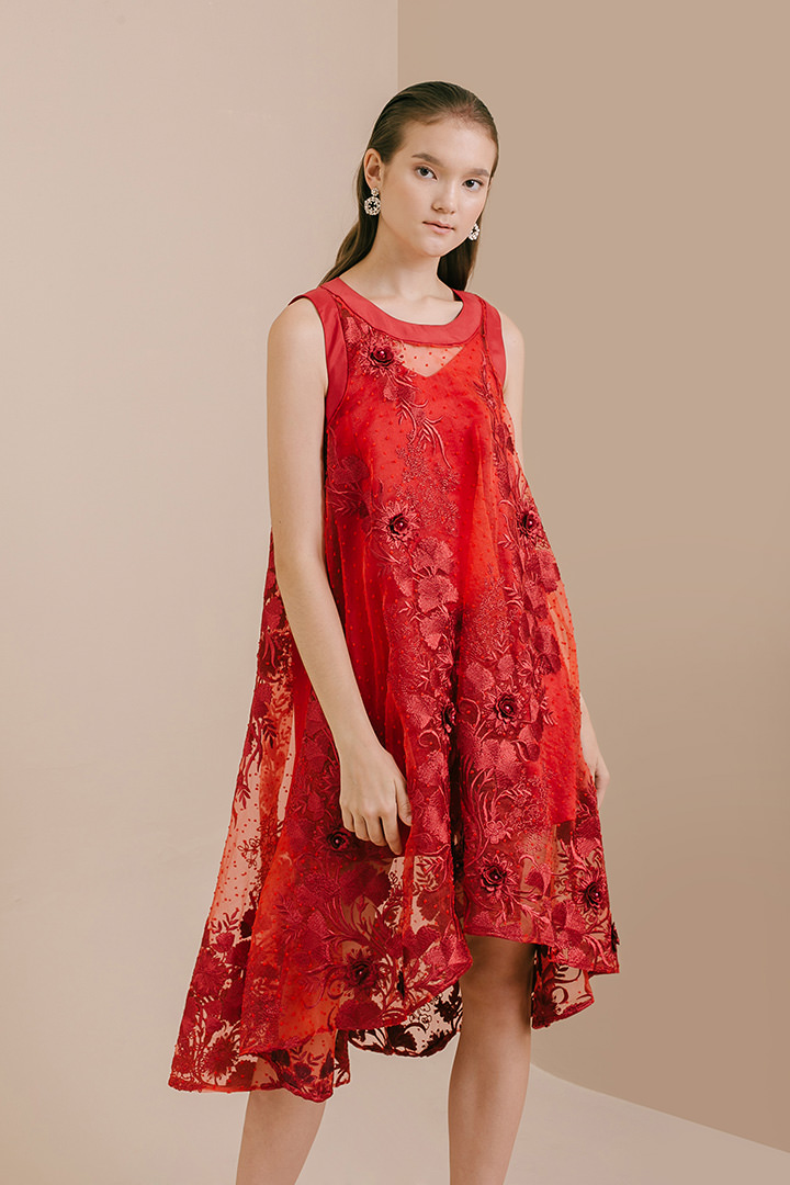 Red Fiori Dress