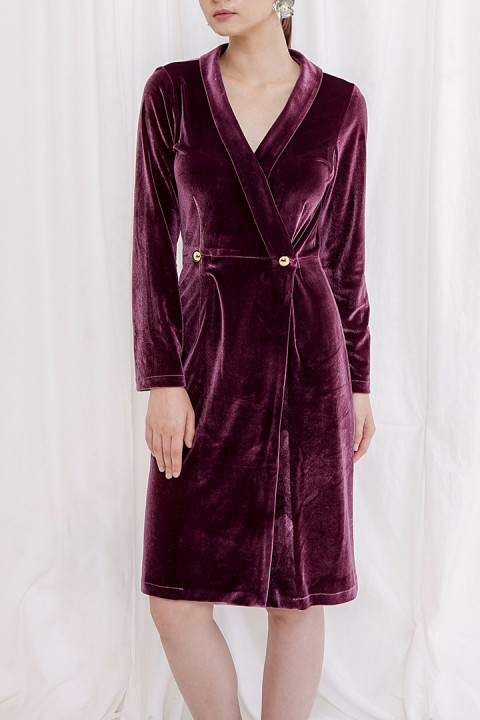 Velvet Purple Regina Dress