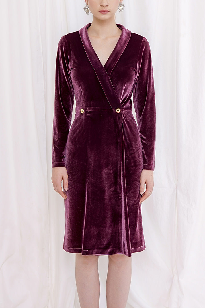 Velvet Purple Regina Dress