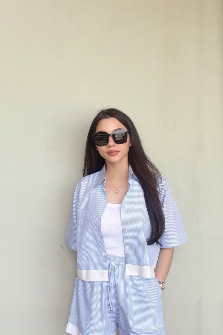 Striped Blue Lavinia Shorts