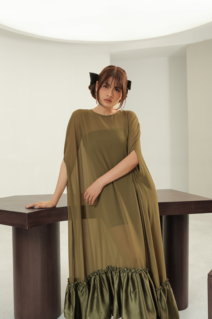 Solis Maxi Dress - Olive Green