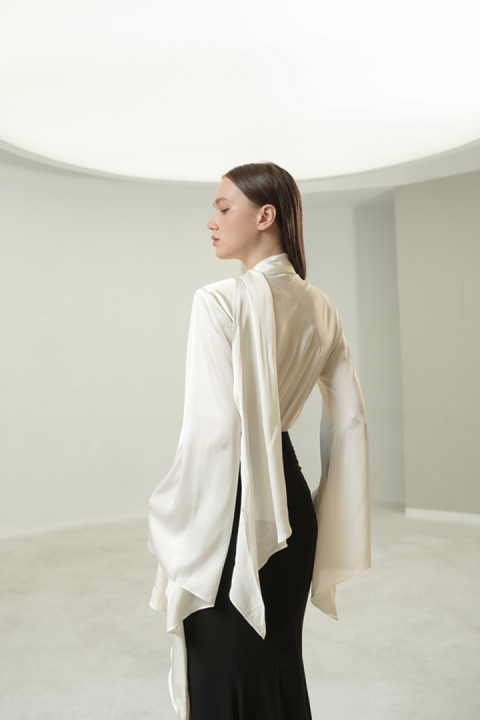 Brume Silk Top - Pearl White Brume Silk Top - Pearl White