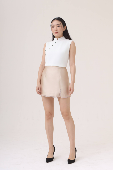 Jasmine Top in Pearl White