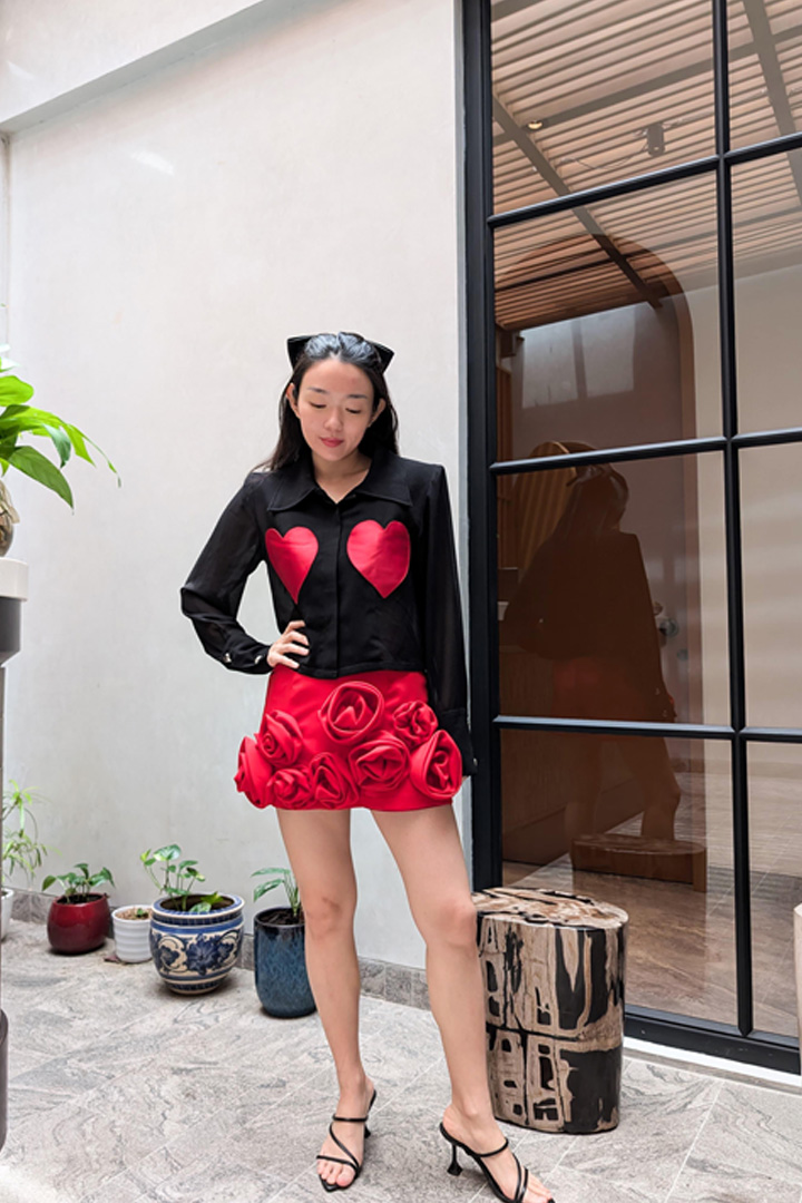 Red Roses Skort