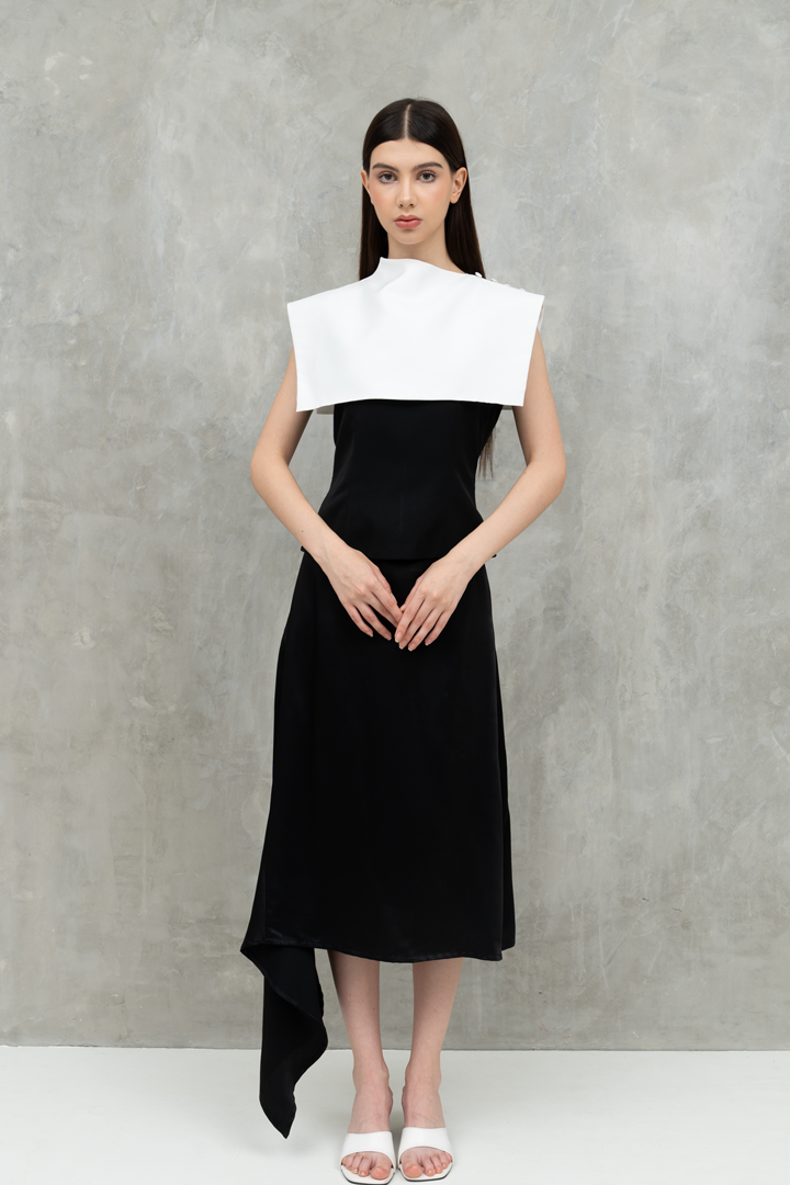 Black Isaac Midi Asymetric Skirt