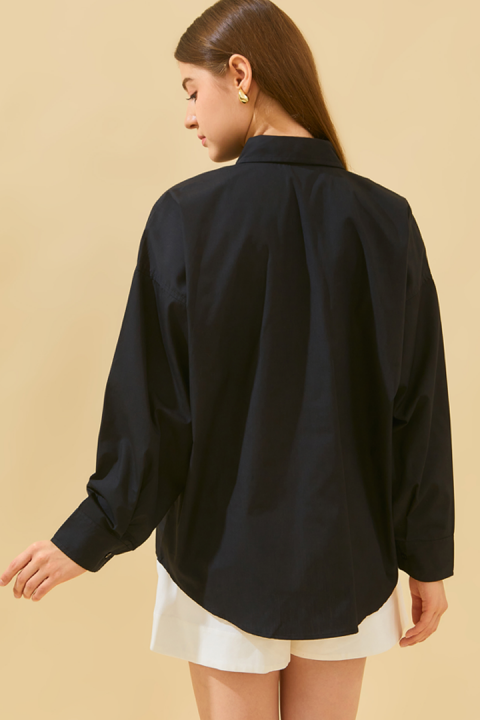 Dielle Oversized Shirt in Black