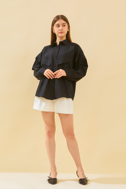 Dielle Oversized Shirt in Black