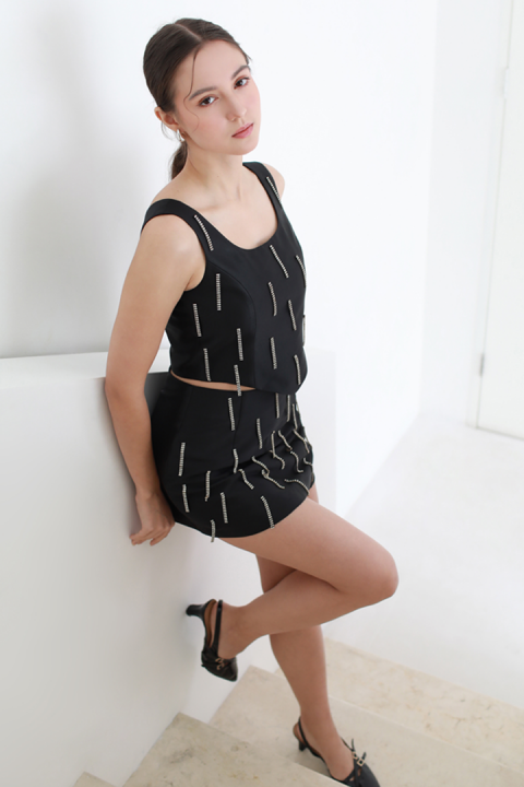 Black Calliope Skort