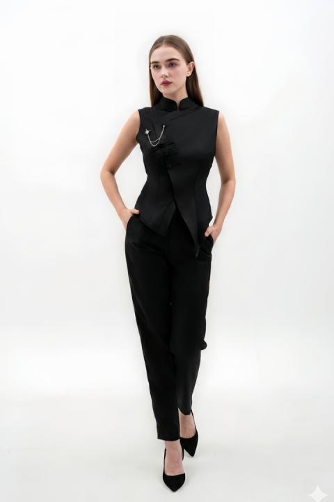 Zhu Jiang Top in Black Zhu Jiang Top in Black