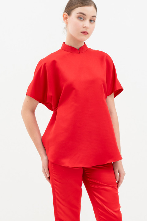 Red Gongxi Top