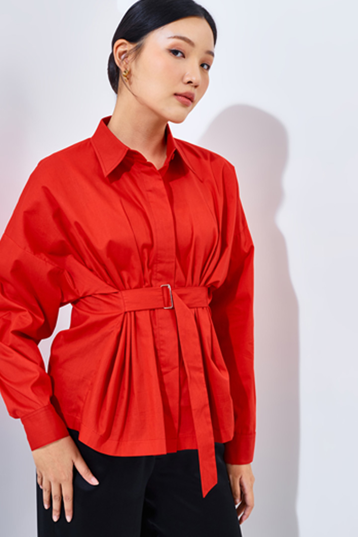 Red Xing Oversize Shirt