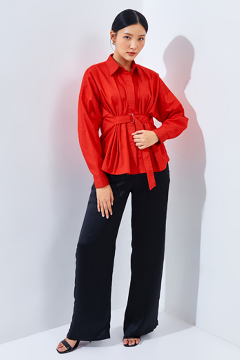 Red Xing Oversize Shirt