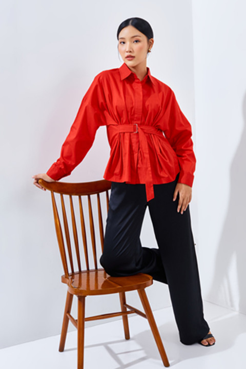 Red Xing Oversize Shirt