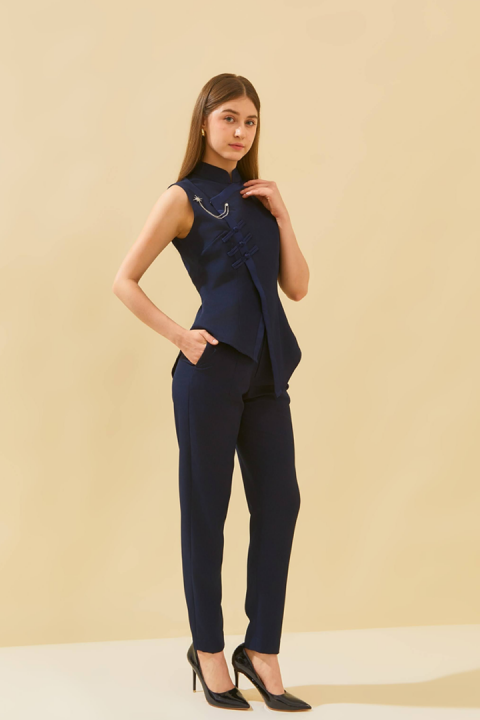 Zhu Jiang Pants in Navy