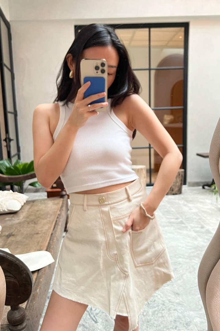 Cream Ai Skort